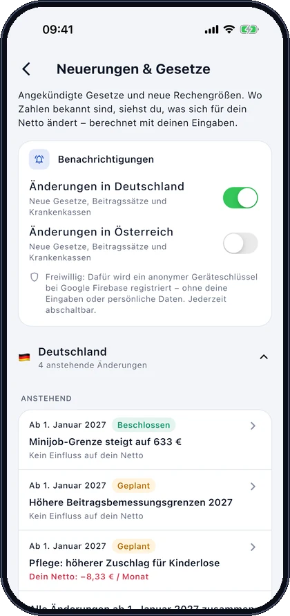 Neue Gesetze im Blick